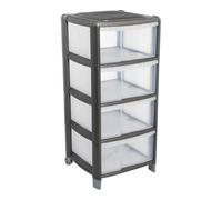 TONTARELLI CASSETTIERA SALVASPAZIO 86 CM GRIGIO A 4 RIPIANI CON STRUTTURA IN ...