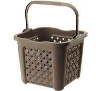 Tontarelli Cesta Biancheria Arianna con Manico Lt 25 Wenge Lavabile sotto Acqua Reciclabile Plastica Rettangolare Marrone