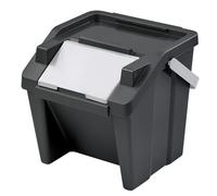 Tontarelli - Cestino impilabile MODA 30L con manico (secchio nero-coperchio bianco)