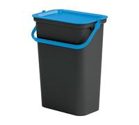 Tontarelli - Cestino MODA 10L con manico (secchio nero-coperchio sapphir)