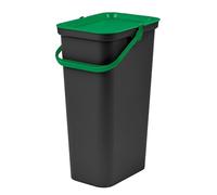 Tontarelli - Cestino MODA 40L con manico (secchio nero-coperchio verde)