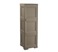 Colonnina 3 Moduli Ante Lisce Armadio Wengè Resistente Elegante 40x43x125h cm
