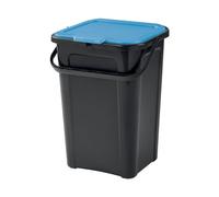Tontarelli - Pattumiera 44L, collezione COVER LINE, con corpo nero e coperchio in colore blu