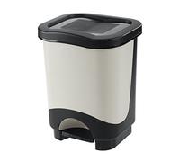 Tontarelli Pattumiera a Pedale, 24 L, Idea Nero/Crema