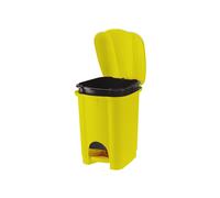 Tontarelli - Pattumiera a Pedale in plastica, 6 Lt, Colore Ambra - Carol