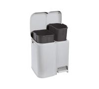 Tontarelli Patty 2 Aurora Pattumiera Differenziata a Pedale 21L 13+8 Grigio