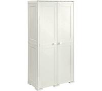 Mobile Armadio Armadietto in resina arianna alto panna 79 x 43 x 164 cm