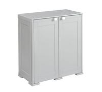 Tontarelli armadio simplex basso 2 ante con 1 ripano lungo in polipropilene 79X43XH85.5CM - grigio IN7488