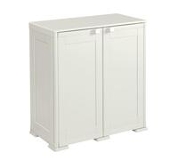 Tontarelli armadio simplex basso 2 ante con 1 ripano lungo in polipropilene 79X43XH85.5CM - bianco IN7489