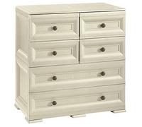 Tontarelli S.p.A. CASSETTIERA 4 CASS. Piccoli, 2 Grandi Mobile Contenitore, Angora, 79x47x85.5 cm