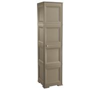 Tontarelli S.p.A. COLONNINA 4 MOD, 4 VANI AP,Ante Lisce Mobile Contenitore, wengé, 40x47x164 cm