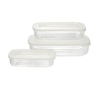 Tontarelli Evolution Set 3 Box FRIGO RETTANGOLARI 13x20/16x25/19x30, Cream Cover/Transparent Container, One Size