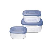 Tontarelli Set 3 Pezzi Frigobox Contenitore per Alimenti Quadrati con Coperchio Oceano