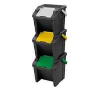 Tontarelli - Set di 3 bidoni impilabili MODA 30L con manico