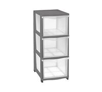 CASSETTIERA 3 CASSETTI ALTI GRIGIO