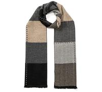 tonten Sciarpa invernale classica da uomo in lana australiana Sciarpe a righe leggere lavorate a maglia a quadri caldi con confezione regalo (reticolo)