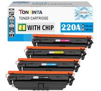 TONTINTA 220A W2200A 4 Cartucce Toner Compatibili con Chip W2201A W2202A W2203A Capacità Standard per H P Color LaserJet Pro 4202 4202dw 4202dn MFP 4302 4302dw 4302fdw 4302fdn Stampante