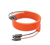 TONTON Cavo solare da 6 mm², 6 m, prolunga da 10 AWG, cavo solare con presa e spina, connettori solari, cavo PV impermeabile per casa, camper e impianti solari (6 mm²6 m)