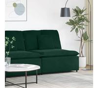 Tonture Divano modulare modulo centrale con cuscino, verde scuro, 100 cm, imbottitura in velluto, telaio in metallo, mobile per soggiorno, lounge espandibile come elemento di montaggio per il
