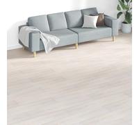 Tonture Pavimento bianco, 18 pezzi, 5,26 m², in PVC, autoadesivo, per interni, facile da posare, ristrutturare, robusto per ambienti abitativi con un look moderno e pulito