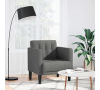 Tonture Poltrona con braccioli, grigio scuro, larghezza seduta 53 cm, rivestimento in tessuto, comoda poltrona lounge per soggiorno, camera da letto, angolo lettura, costruzione stabile