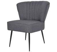 Tonture Poltrona da cocktail grigio scuro, comoda poltrona lounge in tessuto, design retrò, per soggiorno, camera da letto, 64 x 73 x 81 cm, portata massima 110 kg, comoda seduta per interni