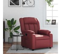 Tonture Poltrona relax in ecopelle con funzione di riposo manuale, comoda poltrona TV per soggiorno, camera da letto, angolo lettura, inclinazione di 135°, portata massima 110 kg
