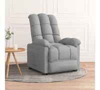 Tonture Poltrona relax in tessuto grigio chiaro, con funzione sdraiata manuale, schienale regolabile, comoda esperienza di seduta per soggiorno, camera da letto, camera da lettura, interni