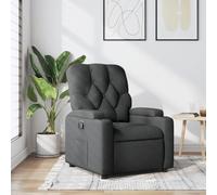 Tonture Poltrona relax in tessuto grigio scuro, funzione di riposo manuale, comoda esperienza di seduta, costruzione stabile per soggiorno, camera da letto, angolo lettura, adulto