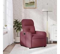 Tonture Poltrona relax in tessuto vinaccia, funzione di riposo manuale, schienale regolabile, comoda poltrona per soggiorno, camera da letto, sala lettura, seduta comoda per adulti