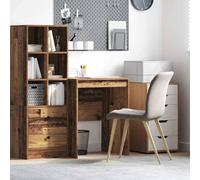 Tonture Scrivania effetto legno vecchio 60 x 50 x 76 cm, robusto materiale in legno, compatto per piccoli uffici, tavolo per computer con vano portaoggetti, ideale per casa, ufficio, camera da letto
