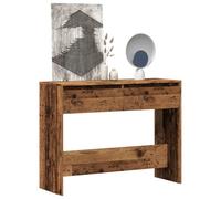 Tonture Tavolo consolle effetto legno antico 100 x 35 x 76,5 cm, in legno con 2 cassetti, design robusto, ideale per soggiorno, camera da letto e spazi stretti