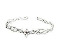 TONXX Corona di re elfico alla moda con diamanti alla moda, dimensioni regolabili, design elegante per feste e matrimoni