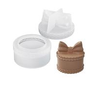 TONXX Scatola di immagazzinaggio Stampo in Silicone Portagioie a Forma di Bowknot Stampi in Resina epossidica Aromaterapia Barattolo di Candela in Gesso Decorazioni per la casa