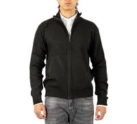 TONY BACKER - Maglione con Zip Uomo, Elegante E Comodo, Cardigan Uomo Leggero Ma Caldo, Adatto per Le Mezze Stagioni, Maglione Uomo 4 Colori (IT, Testo, XL, Regular, Regular, Nero)