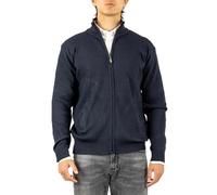 TONY BACKER - Maglione con Zip Uomo, Elegante E Comodo, Cardigan Uomo Leggero Ma Caldo, Adatto per Le Mezze Stagioni, Maglione Uomo 4 Colori (IT, Testo, M, Regular, Regular, Blu)