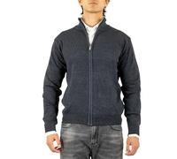 TONY BACKER - Maglione con Zip Uomo, Elegante E Comodo, Cardigan Uomo Leggero Ma Caldo, Adatto per Le Mezze Stagioni, Maglione Uomo 4 Colori (IT, Testo, L, Regular, Regular, Grigio Scuro)
