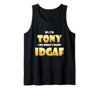 Tony Costume IDGAF Meme Personalized First Name Tony Joke Canotta