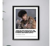 TONY EFFE - Quadro Stampa Poster musica CORNICE INCLUSA 40x30