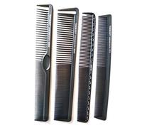 TONY & GUY Toni&Guy - Pettine professionale antistatico in carbonio, 4 pezzi, colore: Nero