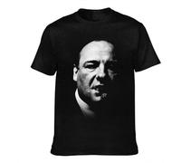Tony Soprano Crime Drama TV Series Mens O-Neck 100% Cotton Casual Unisex T-Shirt Black S