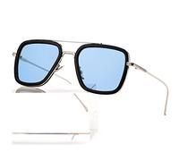 Tony Stark Occhiali da sole vintage quadrati con montatura in metallo per uomo donna - Iron Man e Spider-Man occhiali da sole, A1 Spider Man Stesso Colore