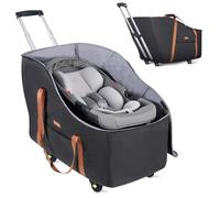 Tonyeee Borsa da viaggio per seggiolino auto con ruote nero-grande