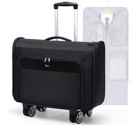 Tonyeee Softside - Borsone porta abiti grande con ruote, 3 in 1, staccabile, per donne, uomini, viaggi d'affari, weekend (conferma le regole del bagaglio a mano delle compagnie aeree), nero