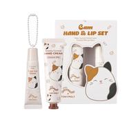 TONYMOLY x Squishmallow Osterkorbf ller Cam the Cat 2-teiliges Handcreme- und Lipgloss-Set Kokosmilch-Handcreme Frosted Milk Lipgloss