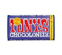 Tony's Chocolonely - Cioccolato al latte intero con brughiera e caramello - Cioccolato da tavola al caramello - 42% cacao - 180 g - Cioccolato del commercio equo e solidale dal Belgio
