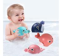Tonysa Bagno Giocattoli per Bambini Bella Balena Animale Giocattolo per L'acqua per Bambini Nuota in Avanti Bagnetto per il Bagnetto Divertimento ABS Dimensioni: 10 * 10 * 6 Cm (BLUE)
