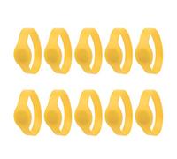 Tonysa Bracciale Impermeabile 125KHz IP68 Bracciale in Silicone Confezione 10 per Controllo Accessi Carta d'identità Piscina (YELLOW)