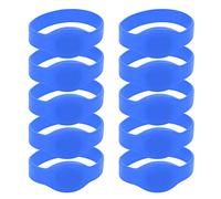 Tonysa Bracciale Impermeabile 125KHz IP68 Bracciale in Silicone Confezione 10 per Controllo Accessi Carta d'identità Piscina (BLUE)