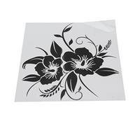 Tonysa Car Sticker, Waterproof Flower Decal, 18x12cm (BLACK)